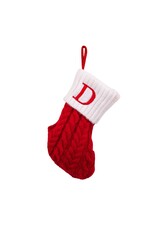 Kurt Adler Monogrammed Initial D Miniature Christmas Stocking 8.6”
