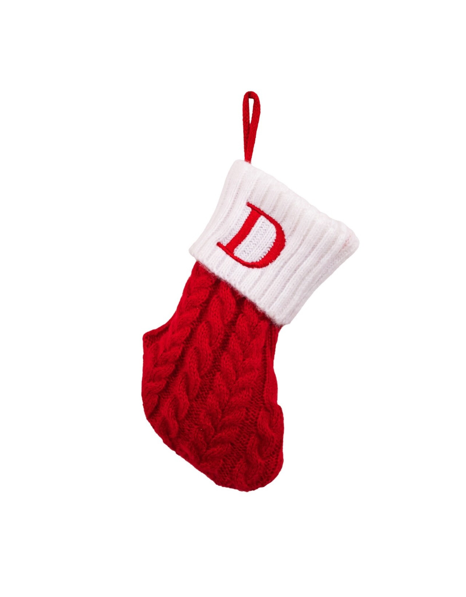 Kurt Adler Monogrammed Initial D Miniature Christmas Stocking 8.6”