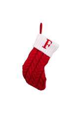 Kurt Adler Monogrammed Initial F Miniature Christmas Stocking 8.6”