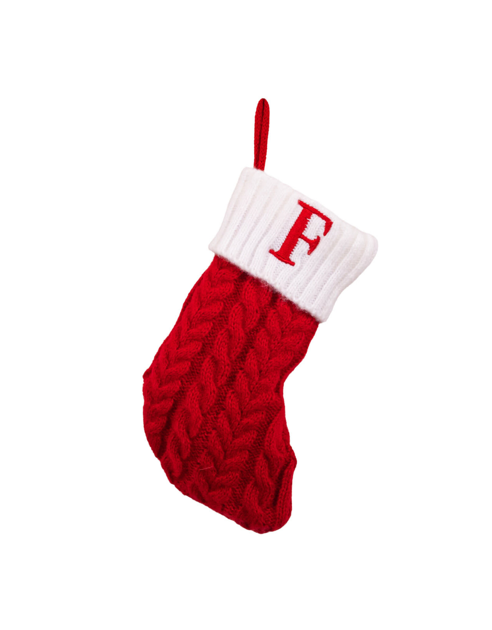 Kurt Adler Monogrammed Initial F Miniature Christmas Stocking 8.6”