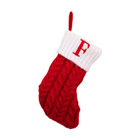 Kurt Adler Monogrammed Initial F Miniature Christmas Stocking 8.6”