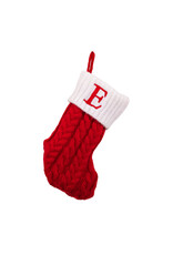 Kurt Adler Monogrammed Initial E Miniature Christmas Stocking 8.6”