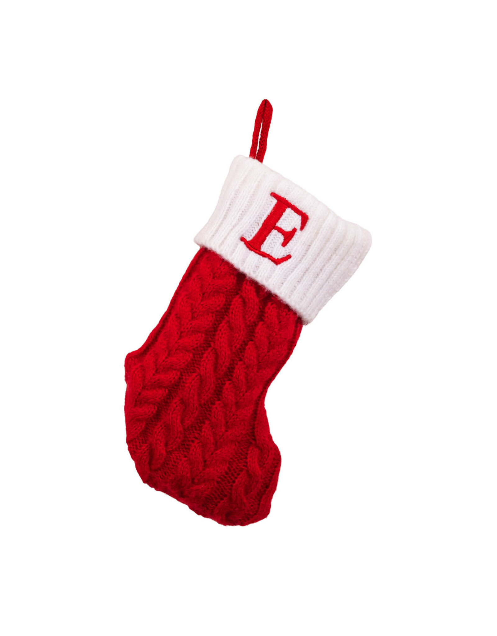 Kurt Adler Monogrammed Initial E Miniature Christmas Stocking 8.6”