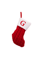Kurt Adler Monogrammed Initial G Miniature Christmas Stocking 8.6”