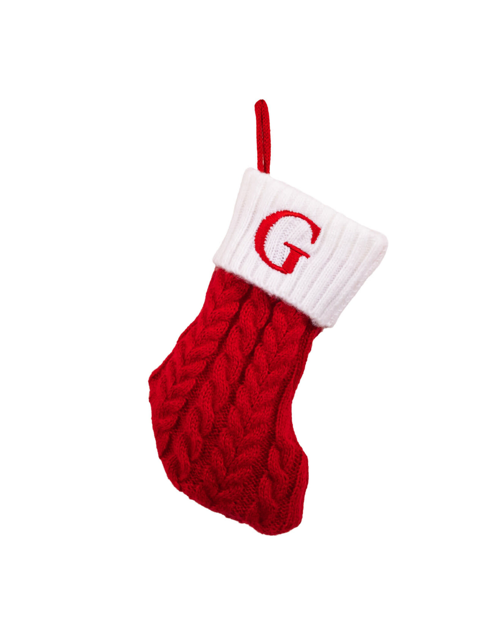 Kurt Adler Monogrammed Initial G Miniature Christmas Stocking 8.6”