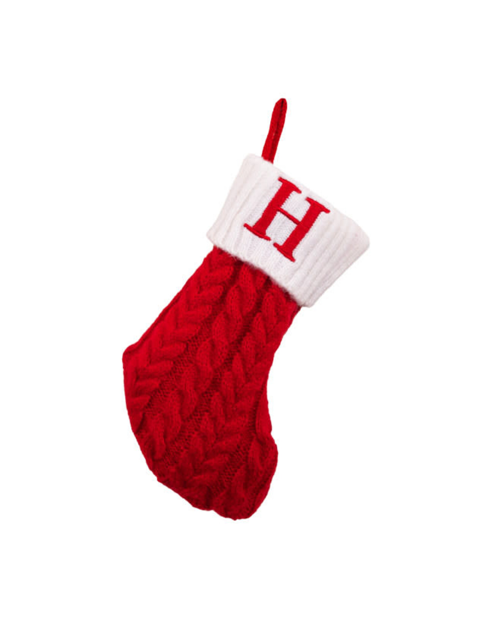 Kurt Adler Monogrammed Initial H Miniature Christmas Stocking 8.6”