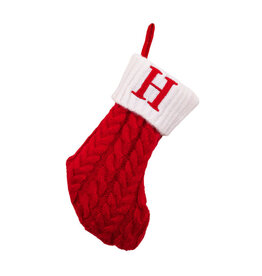 Kurt Adler Monogrammed Initial H Miniature Christmas Stocking 8.6”