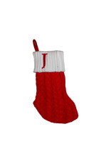 Kurt Adler Monogrammed Initial J Miniature Christmas Stocking 8.6”