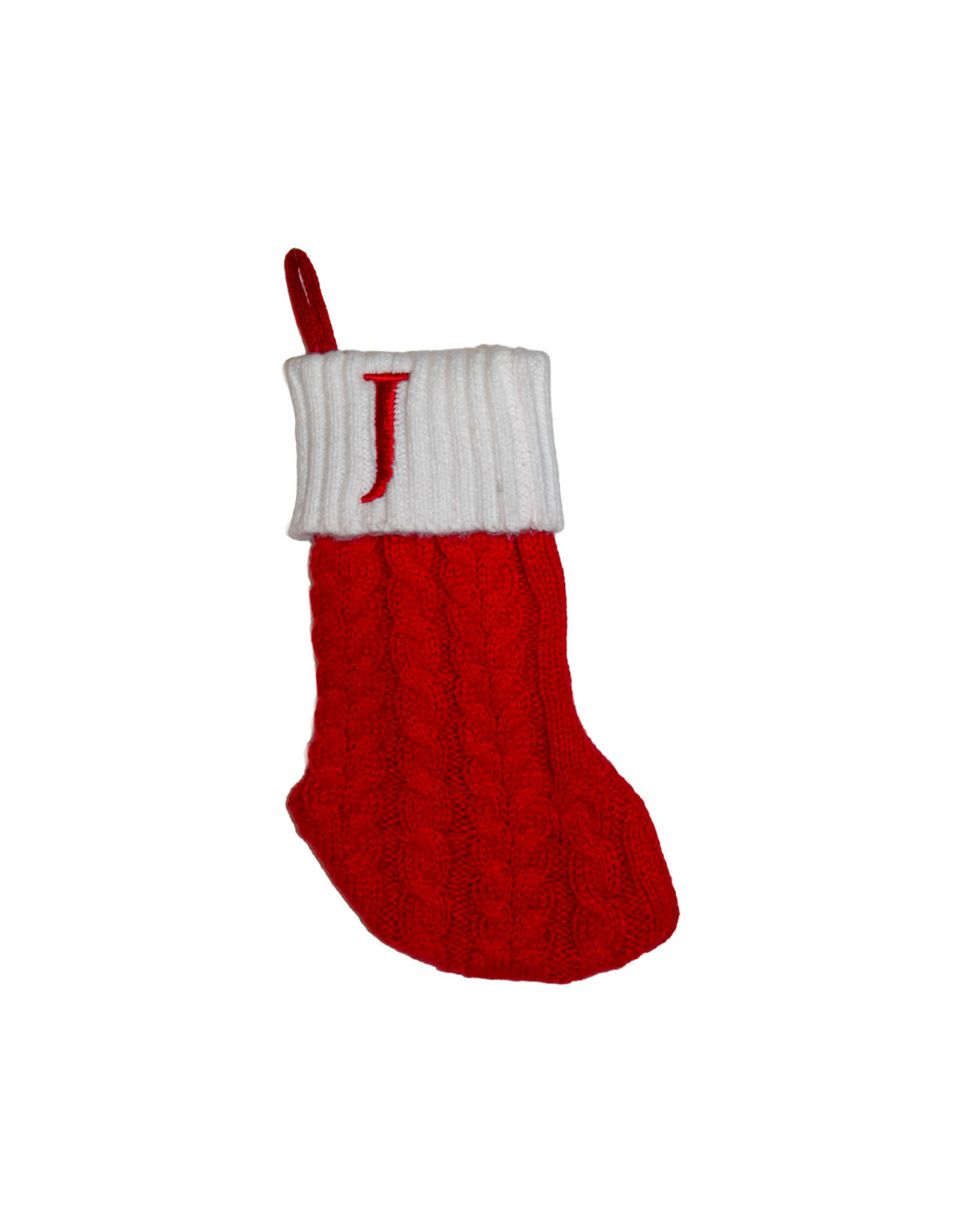 Kurt Adler Monogrammed Initial J Miniature Christmas Stocking 8.6”