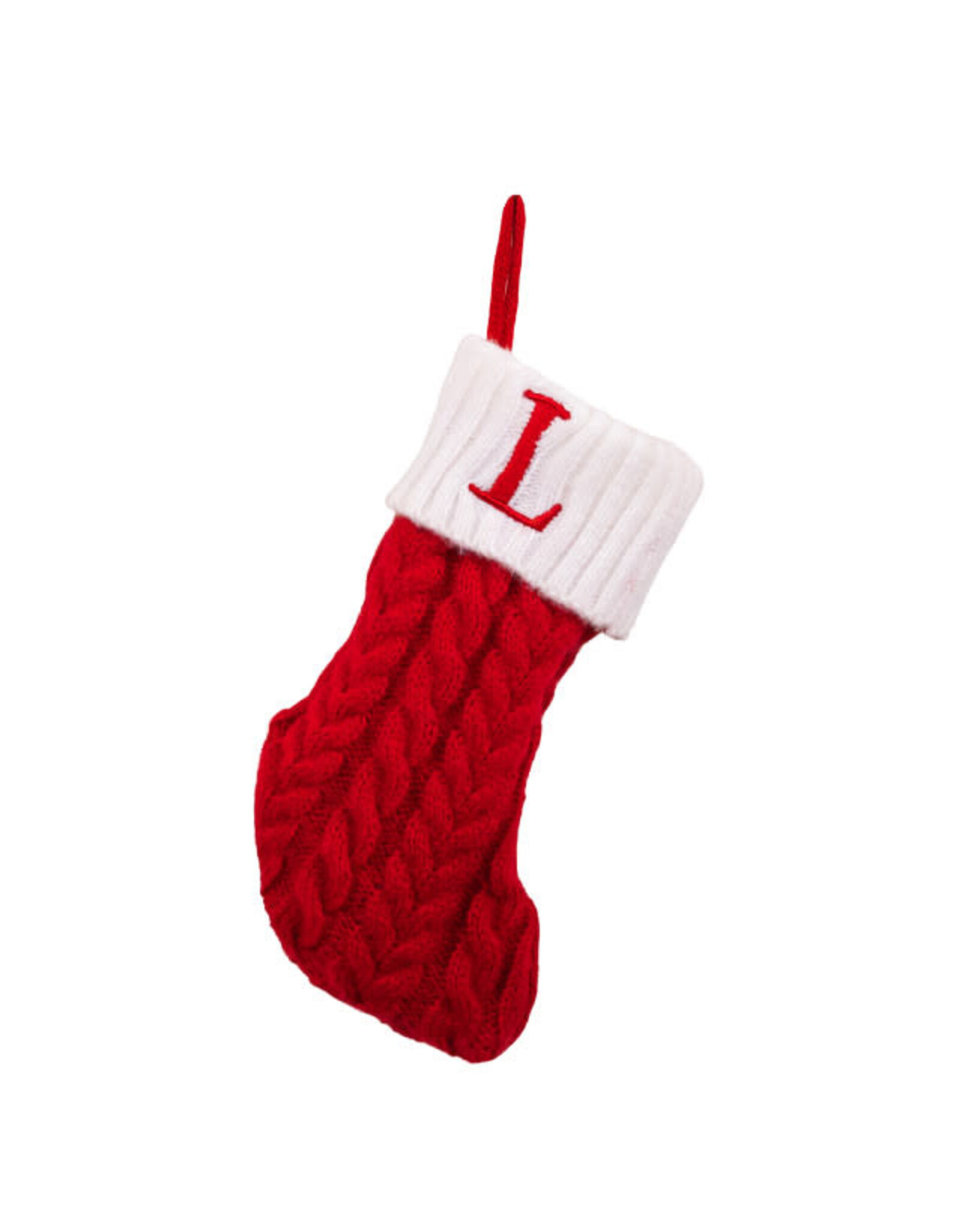 Kurt Adler Monogrammed Initial L Miniature Christmas Stocking 8.6”