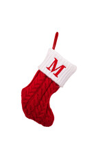 Kurt Adler Monogrammed Initial M Miniature Christmas Stocking 8.6”