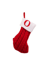 Kurt Adler Monogrammed Initial O Miniature Christmas Stocking 8.6”