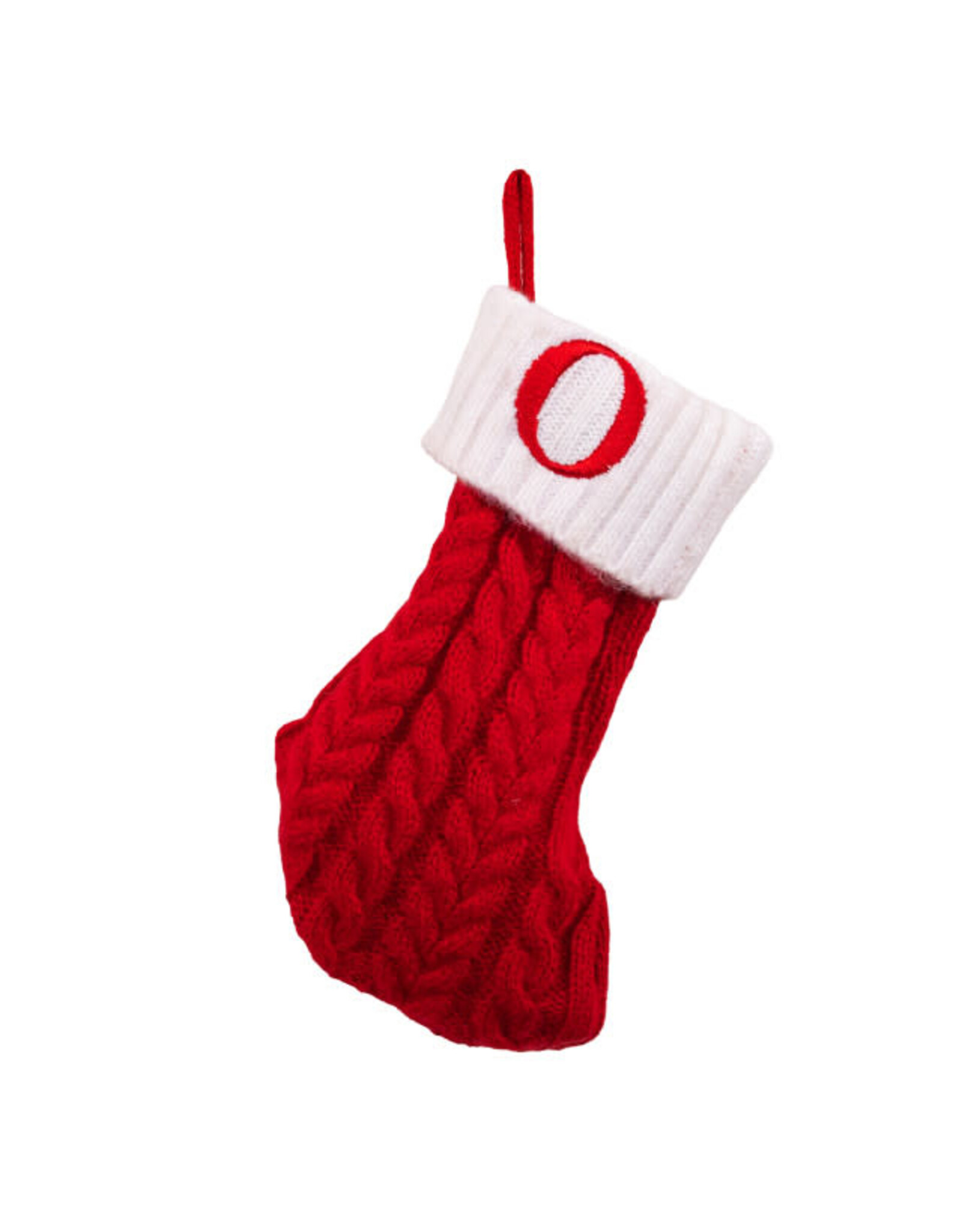 Kurt Adler Monogrammed Initial O Miniature Christmas Stocking 8.6”