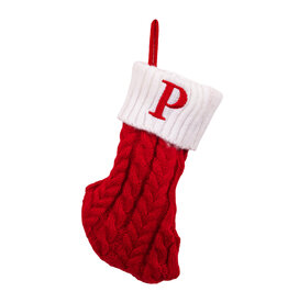 Kurt Adler Monogrammed Initial P Miniature Christmas Stocking 8.6”