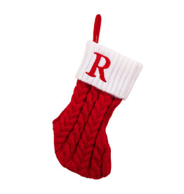 Kurt Adler Monogrammed Initial R Miniature Christmas Stocking 8.6”