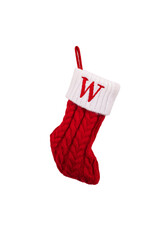 Kurt Adler Monogrammed Initial W Miniature Christmas Stocking 8.6”