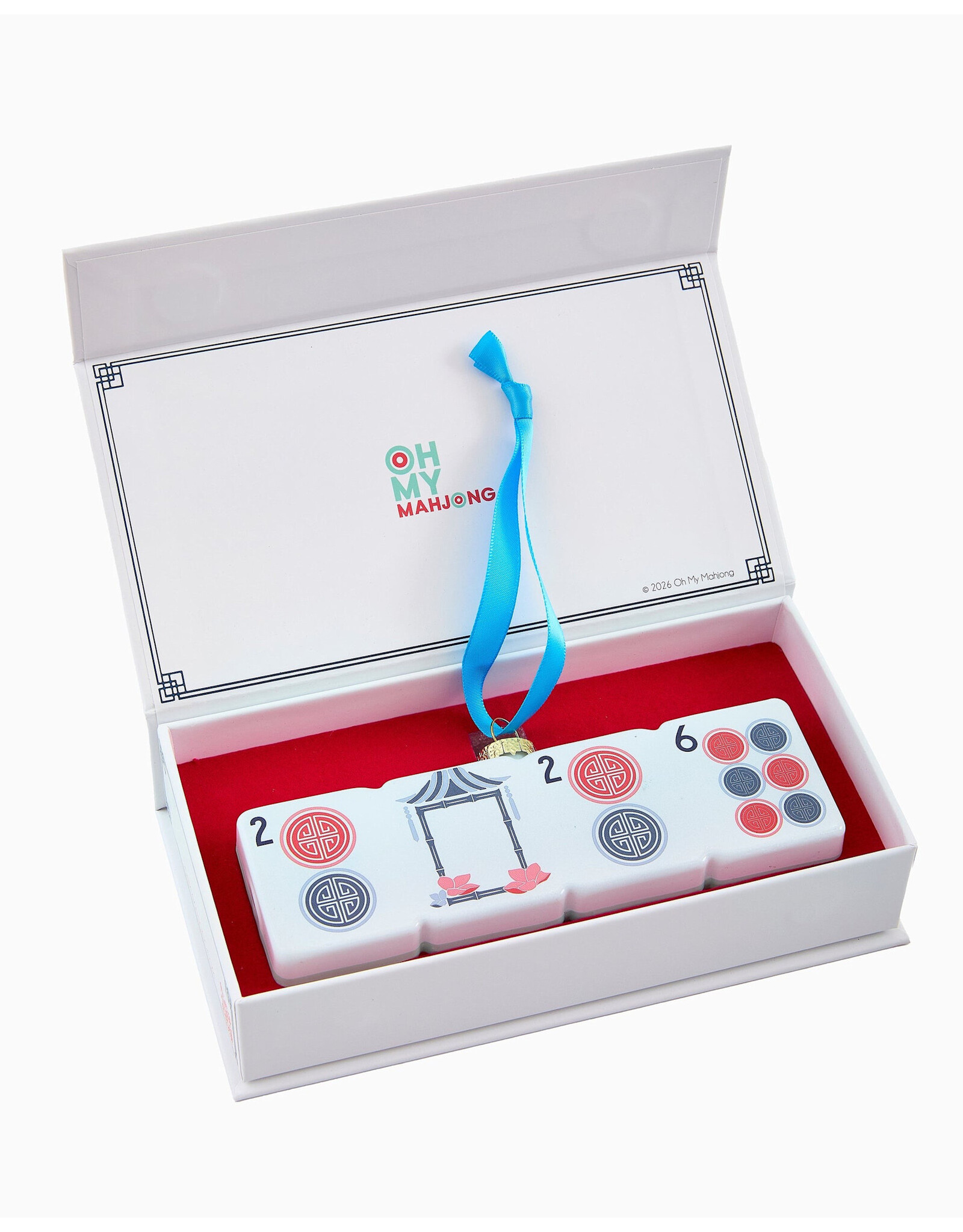 Oh My Mahjong Glass Mahjong Christmas Ornaments 2026 Longevily