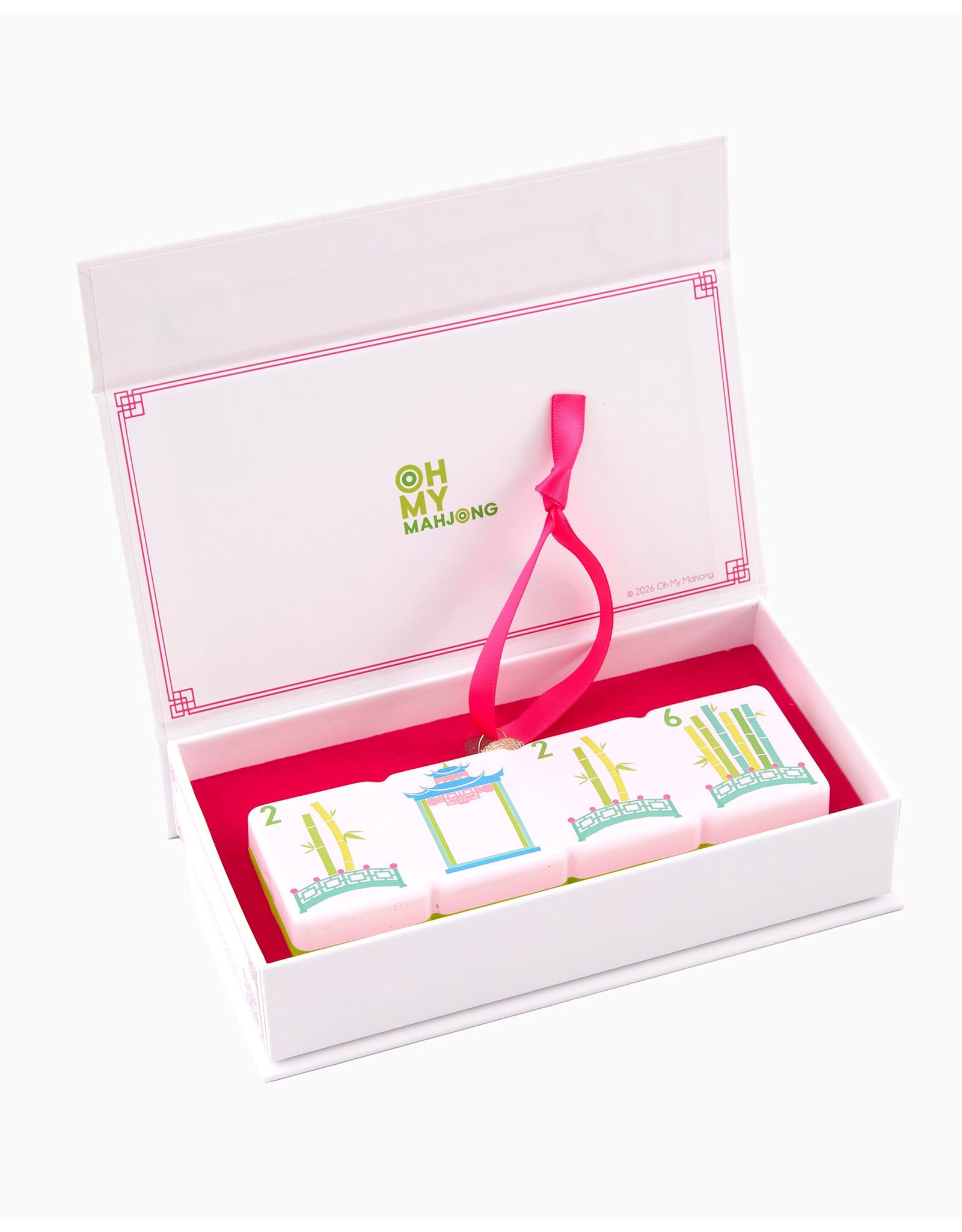 Oh My Mahjong Glass Mahjong Christmas Ornaments 2026 Bamboo Bridge