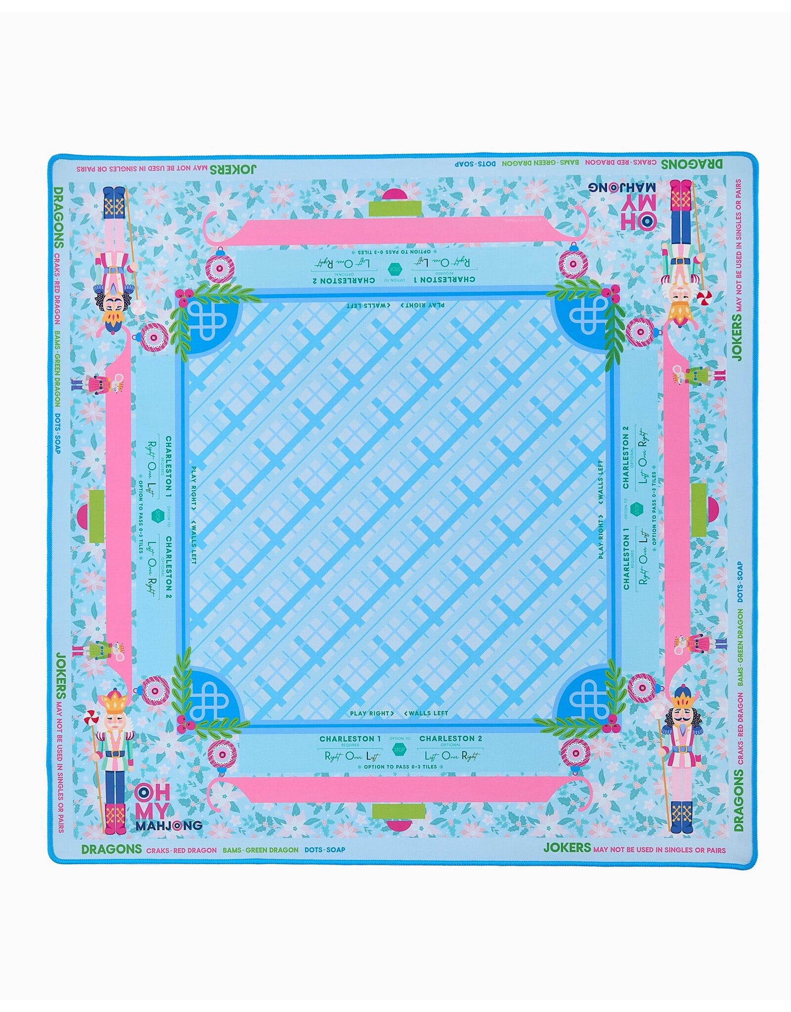 Oh My Mahjong Christmas Mahjong Mats Sugarplum Holiday Mahjong Game Mat