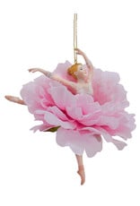 Kurt Adler Flower Skirt Tutu Ballerina Ornament Pink