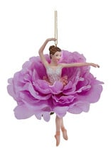 Kurt Adler Flower Skirt Tutu Ballerina Ornament Dark Pink