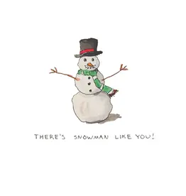 Cards By Hailey Christmas Holiday Card There's Snowman Like You