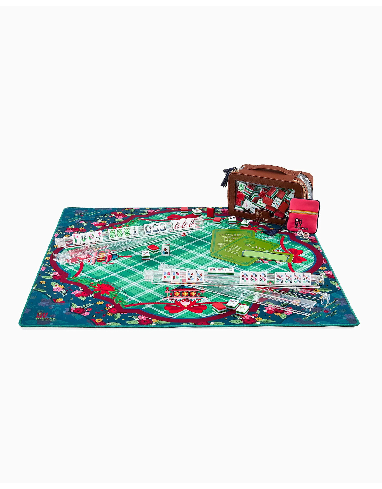 Oh My Mahjong Christmas Mahjong Mats Yuletide Holiday Mahjong Game Mat