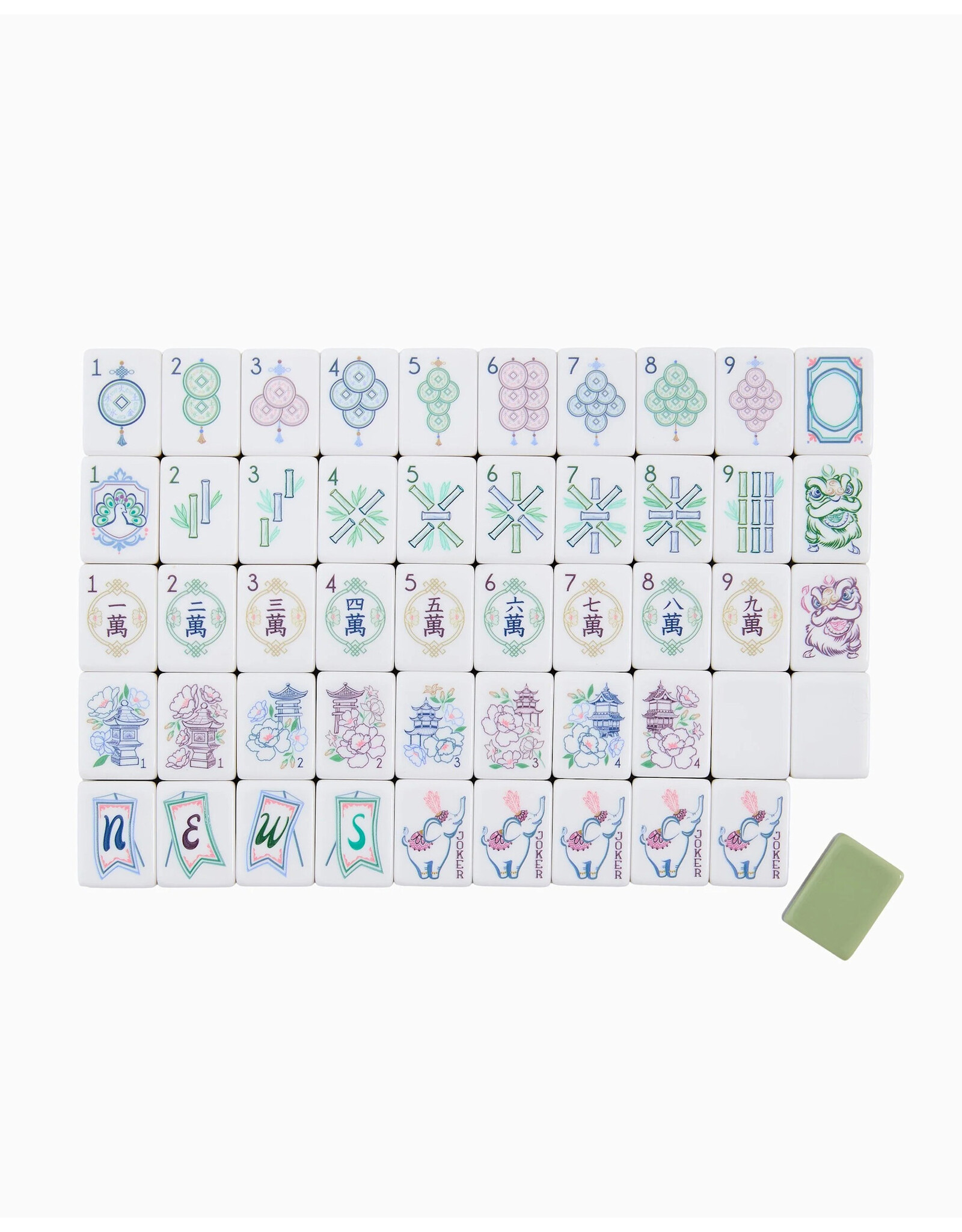 Oh My Mahjong Willow Mahjong Tiles Set American Mahjong Game