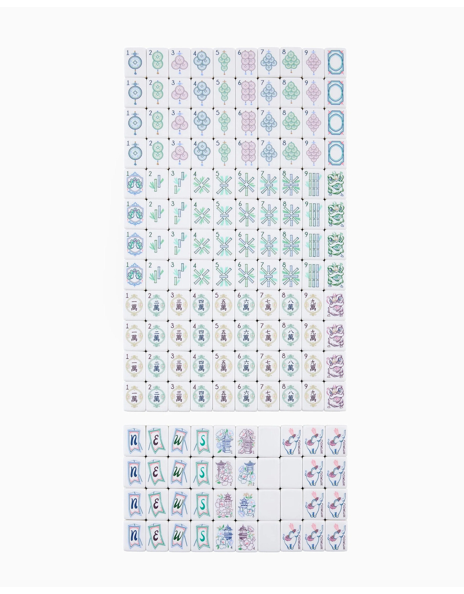 Oh My Mahjong Willow Mahjong Tiles Set American Mahjong Game