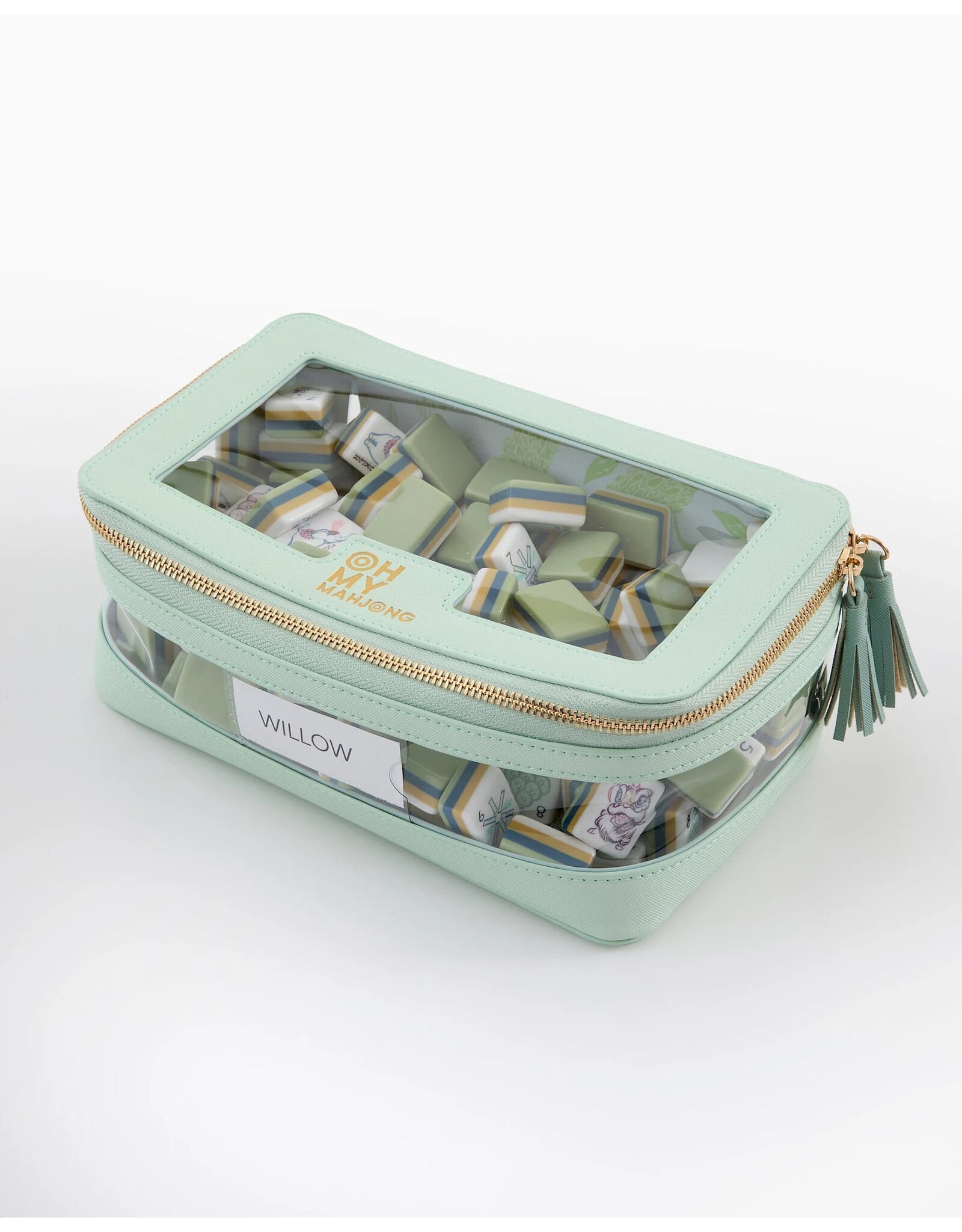 Oh My Mahjong Mint Mahjong Tile Storage Bag for Mahjong Tiles