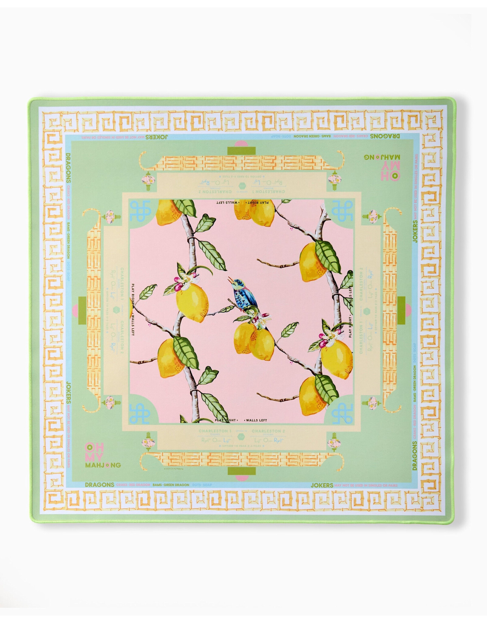 Oh My Mahjong Mahjong Mats Citrus Songbird Mahjong Game Mat In Tube