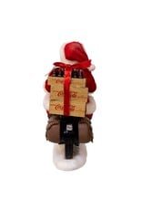 Kurt Adler Fabriche Coca-Cola Santa On Motorcycle w LED Headlight