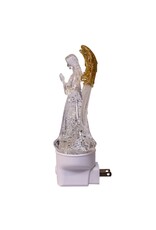 Kurt Adler Angel Praying Night Light LED W Spinning Glitter 7 Inch