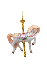 Kurt Adler Noble Gems Glass Carousel Horse Ornament 1CT  MANE-B