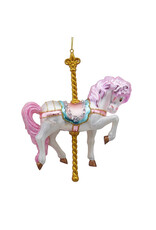 Kurt Adler Noble Gems Glass Carousel Horse Ornament 1CT  MANE-A