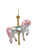 Kurt Adler Noble Gems Glass Carousel Horse Ornament 1CT  MANE-C