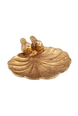 Silver Tree Birds on Shell Gold Metal Trinket Ring Dish Mahjong Dice Tray