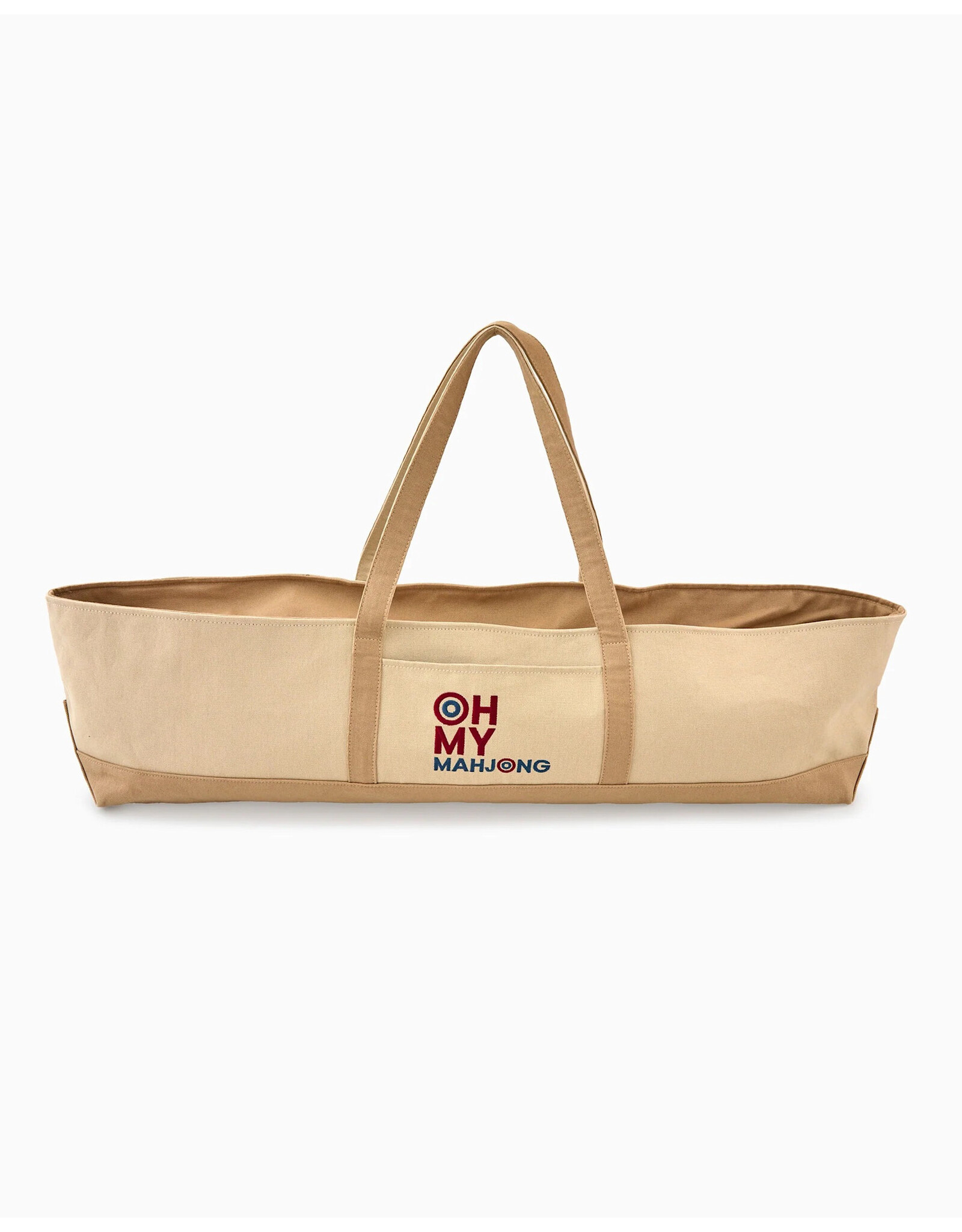 Oh My Mahjong Taupe Mat Canvas Storage Travel Bag Mahjong Tote Bag