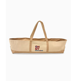 Oh My Mahjong Taupe Mat Canvas Storage Travel Bag Mahjong Tote Bag