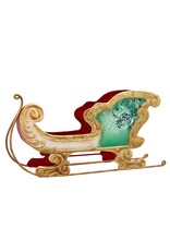 Kurt Adler Santa Sleigh Metal Sled Table Piece 15 inch