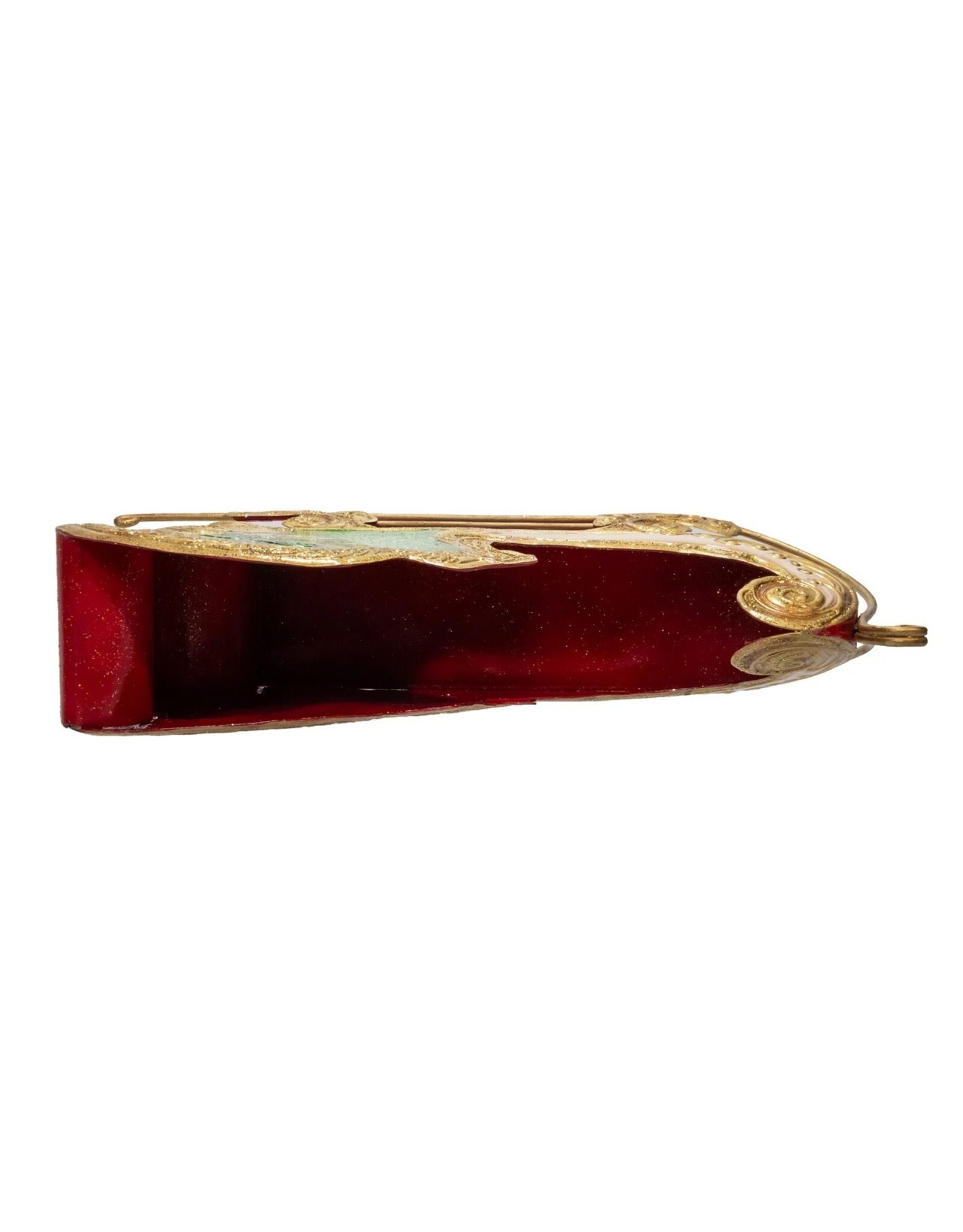 Kurt Adler Santa Sleigh Metal Sled Table Piece 15 inch