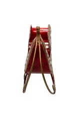 Kurt Adler Santa Sleigh Metal Sled Table Piece 15 inch