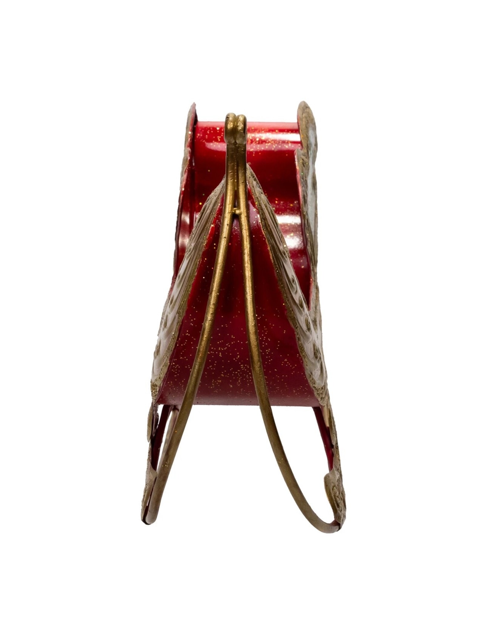 Kurt Adler Santa Sleigh Metal Sled Table Piece 15 inch