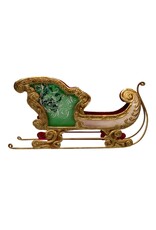 Kurt Adler Santa Sleigh Metal Sled Table Piece 15 inch