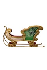 Kurt Adler Santa Sleigh Metal Sled Table Piece 15 inch