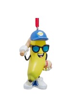 Kurt Adler Banana w Baseball Bat Christmas Ornament
