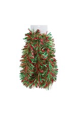 Kurt Adler Red Green And Gold Laser Mixed Tinsel Garland 6FT