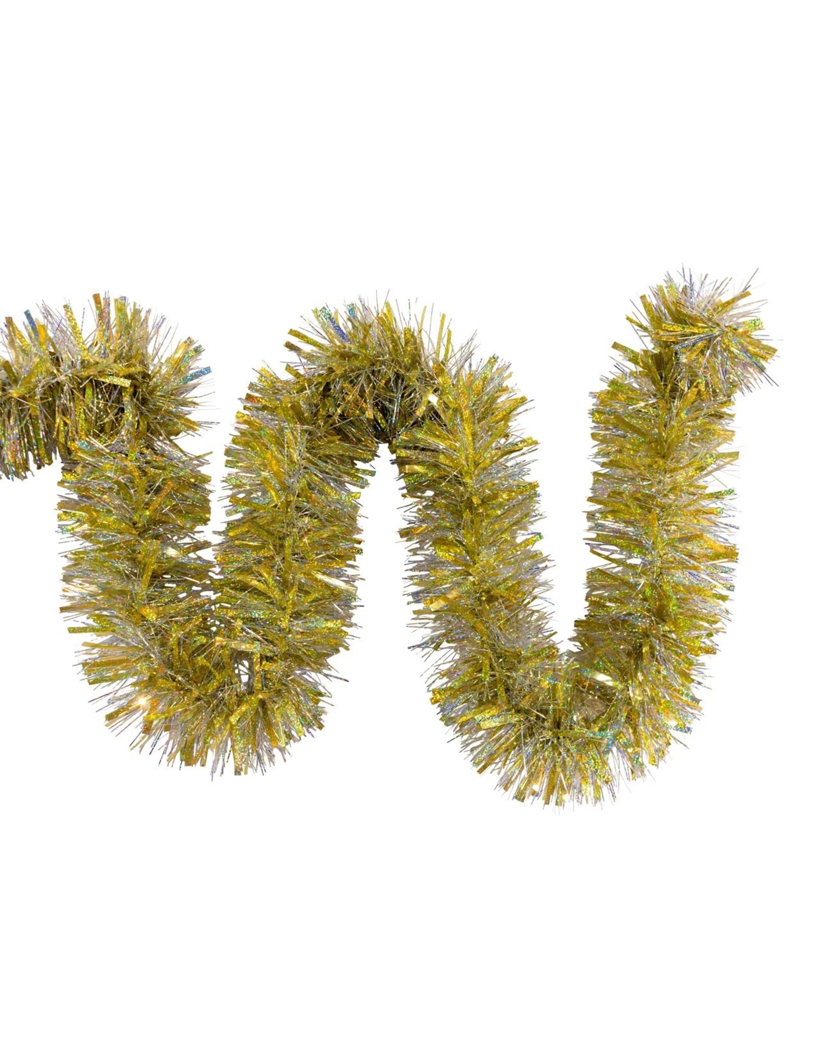 Kurt Adler Gold and Silver Laser Mixed Tinsel Garland 6FT