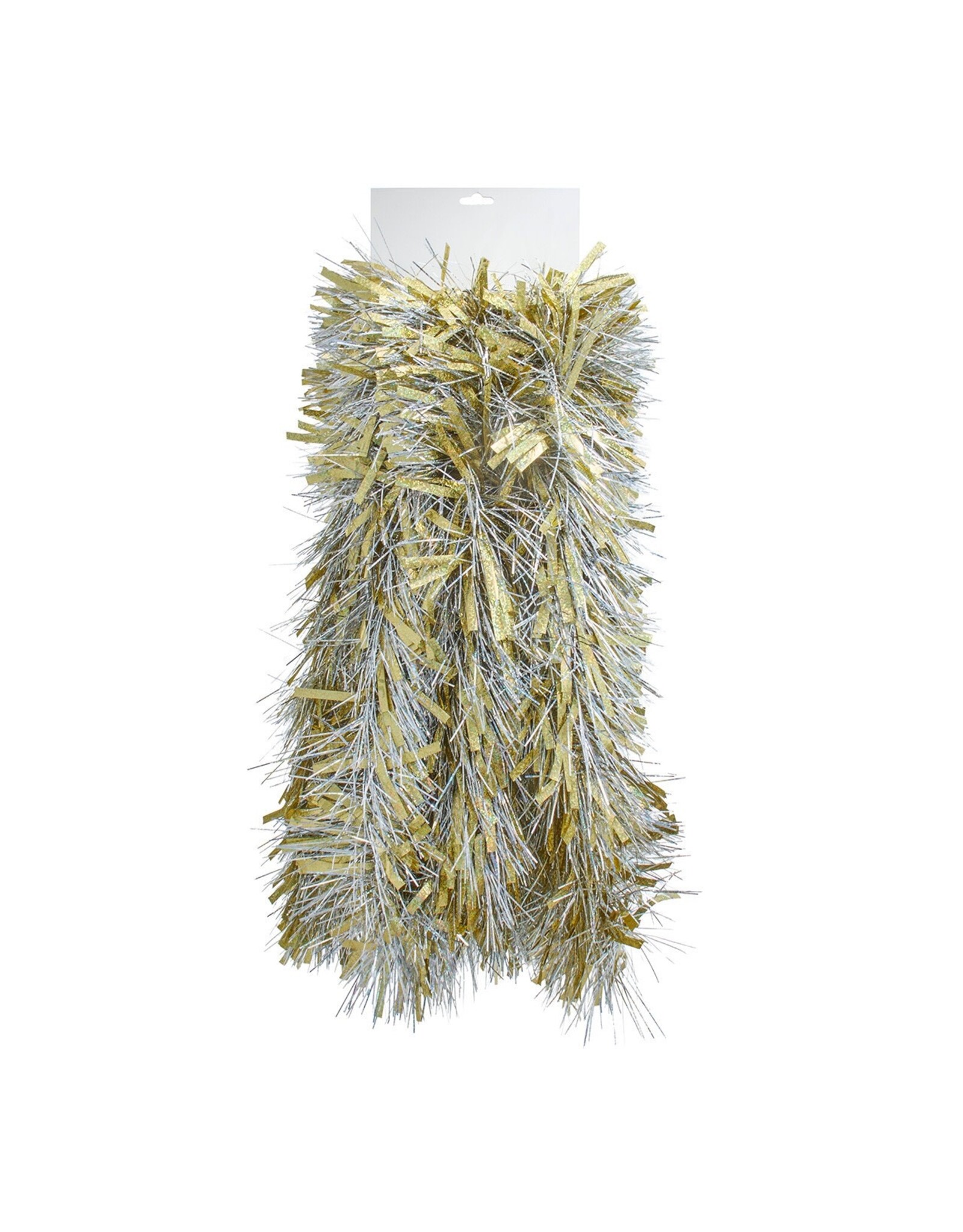 Kurt Adler Gold and Silver Laser Mixed Tinsel Garland 6FT