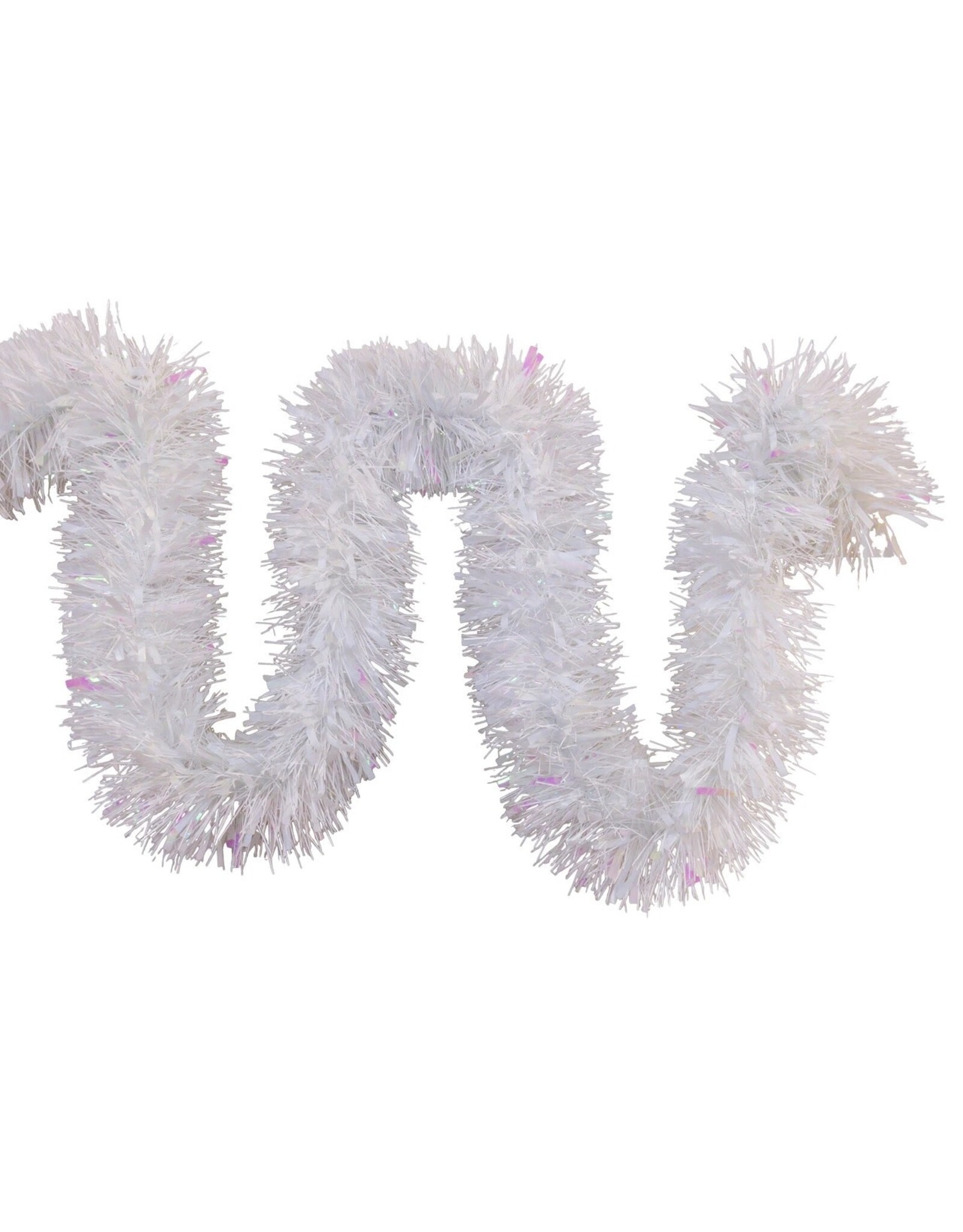 Kurt Adler White Tinsel Garland 6FT
